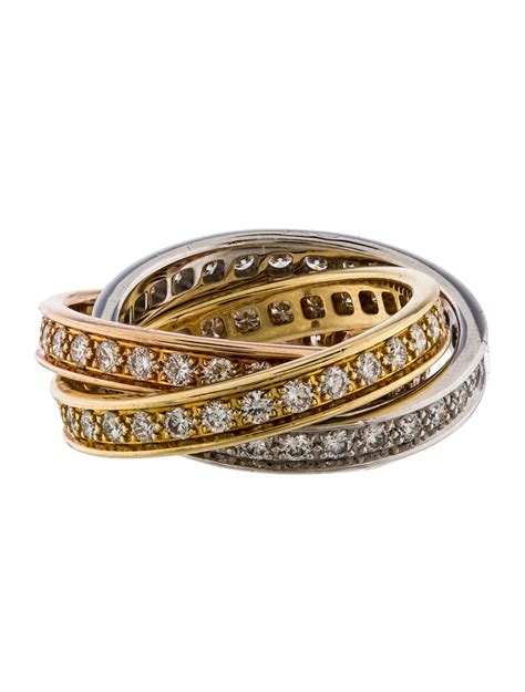 trinity ring cartier price|cartier diamond trinity ring price.